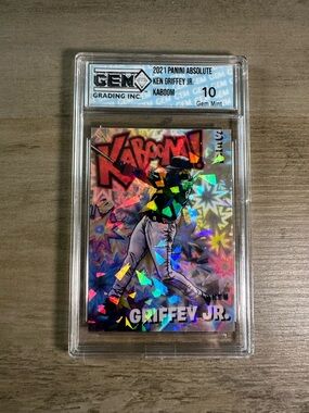 Ken Griffey Jr 2021 Panini Kaboom #K16 Gem Mint 10 Novelty Baseball Card.